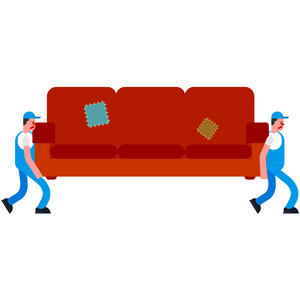 movers moving a couch